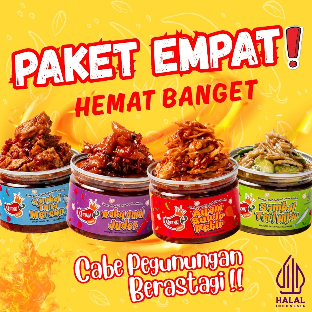Sambal Quinn of Spicy dalam kemasan jar